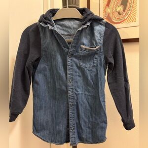 Denim hoody boys shirt. Size 9-10